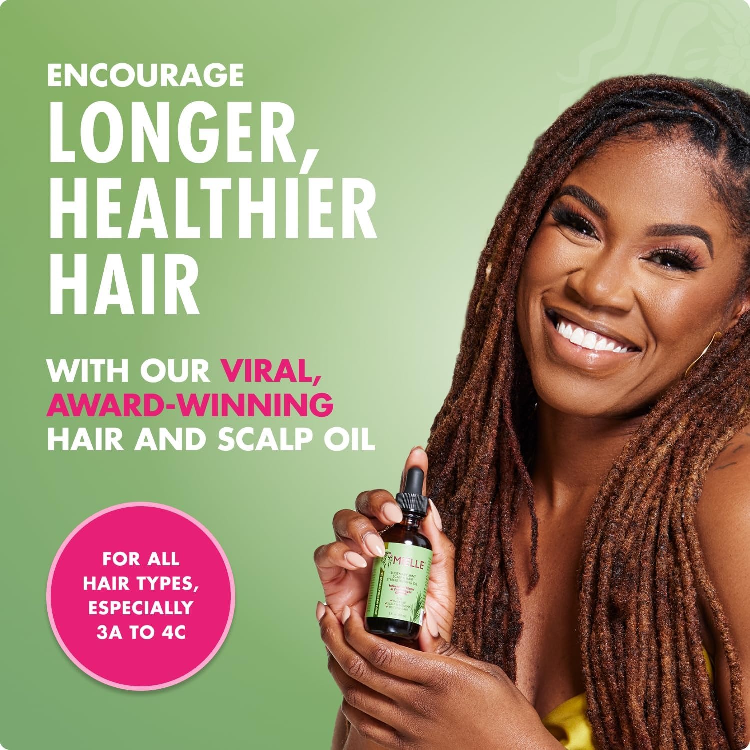 Mielle Organics MIELLE - ROSEMARY MINT, SCALP & HAIR OIL, INFUSED W/BIOTIN & ENCOURGES GROWTH, FOR DAILY USE, SCALP TREATMENT, SPLIT END CARE & SCALP & STRENGTHENING OIL | Strengthens, Moisturises, Promotes Hair Growth, Dry Scalp & Split Ends Treatment - Image 2
