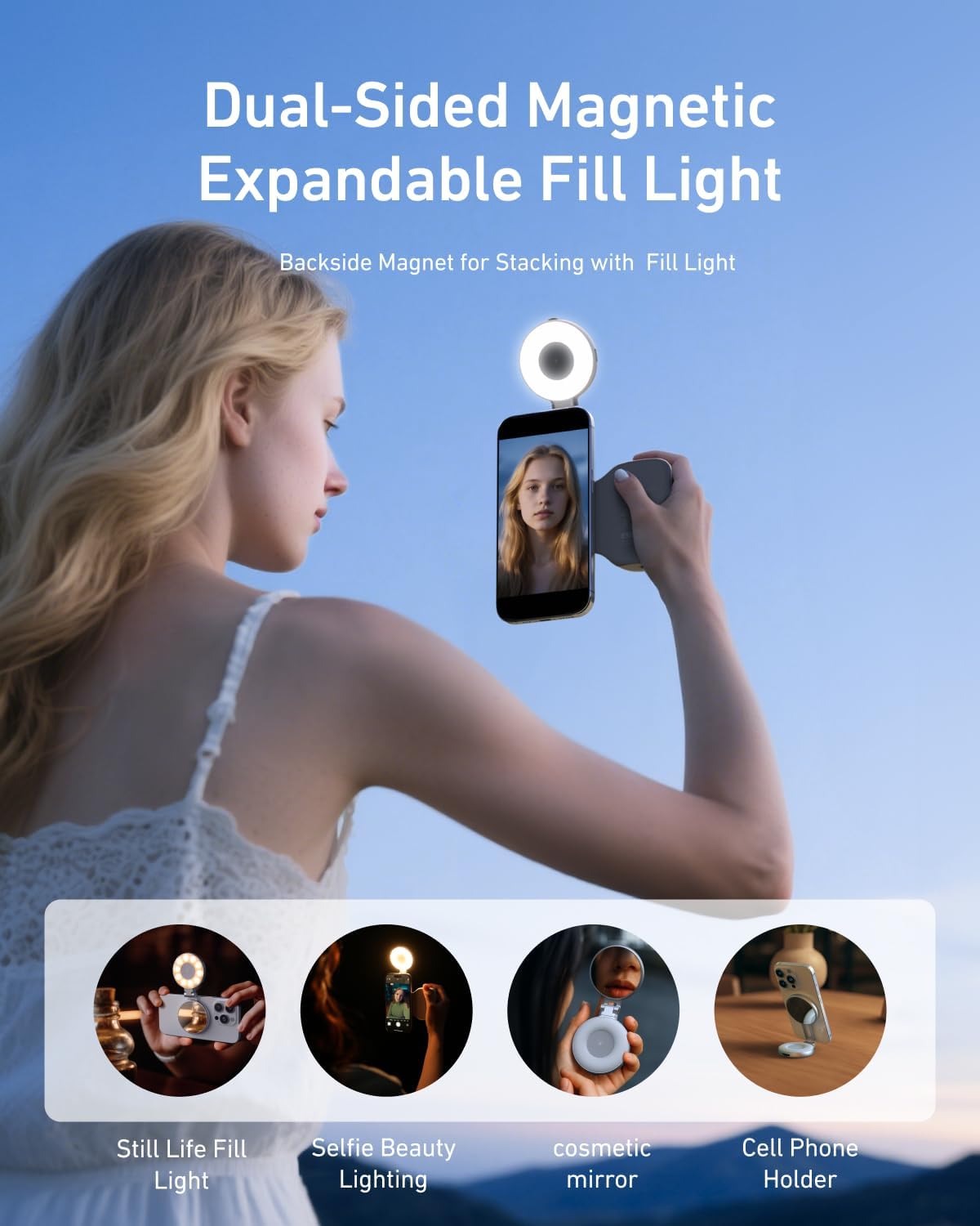 TELESIN Fun Short Grip-2 + Telesin Magnetic Selfie Light Bundle. Designed for creators, vloggers, and everyday users - Image 5